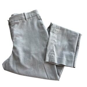 H&M Women's 29 Gray White Tweed Straight Leg Dress Pants Trousers Career Altered